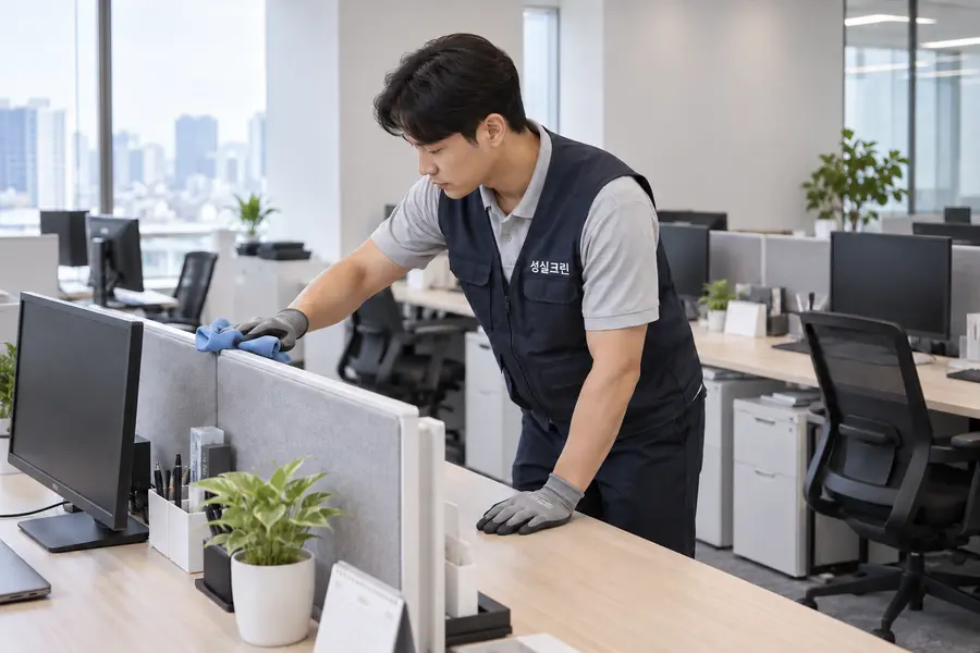 도봉구 사무실청소 탕비실·휴게공간 작업 장면